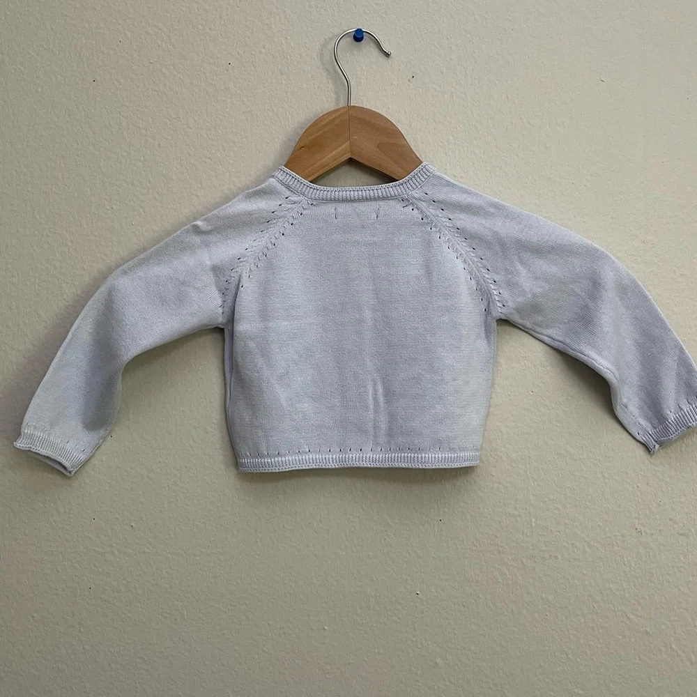 GAP Baby Girl Light Blue  Knit Sweater size 12-18 months Eastern  100% Cotton